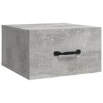 Vidaxl table de chevet murale gris b�ton 35x35x20 cm