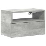 Vidaxl table de chevet murale gris b�ton 45x26x28, 5 cm