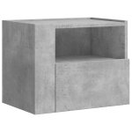 Vidaxl table de chevet murale gris bton 45x30x35 cm