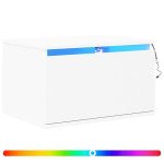 Vidaxl table de chevet murale avec lumi�res led blanc