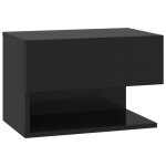 Vidaxl table de chevet murale noir