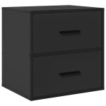 Vidaxl table de chevet murale noir 40x31x39, 5 cm