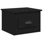 Vidaxl table de chevet murale noir 41, 5x36x28 cm