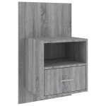 Vidaxl table de chevet murale sonoma gris