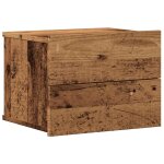 Vidaxl table de chevet murale vieux bois 40x32x30 cm