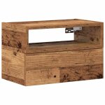 Vidaxl table de chevet murale vieux bois 45x26x28, 5 cm