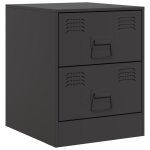 Vidaxl table de chevet noir 34, 5x39x44 cm acier