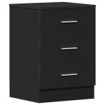Vidaxl table de chevet noir 38 x 35 x 56 cm bois d'ing�nierie