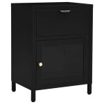Vidaxl table de chevet noir 40x30x54, 5 cm acier et verre