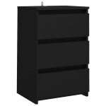 Vidaxl table de chevet noir 40x35x62, 5 cm bois d'ing�nierie