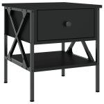 Vidaxl table de chevet noir 40x42x45 cm bois d?ingnierie