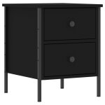 Vidaxl table de chevet noir 40x42x50 cm bois d?ing�nierie