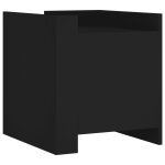 Vidaxl table de chevet noir 45x50x50 cm bois d?ing�nierie