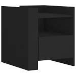 Vidaxl table de chevet noir 45x50x50 cm bois d?ingénierie Vidaxl table de chevet noir 45x50x50 cm bois d?ingénierie