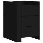 Vidaxl table de chevet noir 45x50x65 cm bois d?ingénierie Vidaxl table de chevet noir 45x50x65 cm bois d?ingénierie