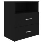 Vidaxl table de chevet noir 50x32x60 cm