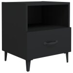 Vidaxl table de chevet noir bois d'ing�nierie