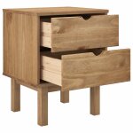 Vidaxl table de chevet otta 45x39x57 cm bois de pin massif