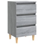 Vidaxl table de chevet avec pieds en bois sonoma gris 40x35x69 cm Vidaxl table de chevet avec pieds en bois sonoma gris 40x35x69 cm