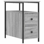 Vidaxl table de chevet sonoma gris 30x60x60 cm bois d'ingnierie