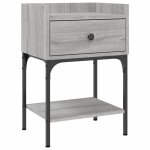 Vidaxl table de chevet sonoma gris 40, 5x31x60 cm bois d'ing�nierie