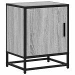 Vidaxl table de chevet sonoma gris 40x31x50 cm bois d'ingnierie mtal
