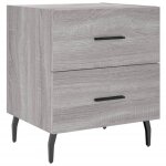 Vidaxl table de chevet sonoma gris 40x35x47, 5 cm bois d?ing�nierie
