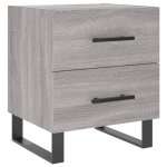 Vidaxl table de chevet sonoma gris 40x35x47, 5 cm bois d?ing�nierie
