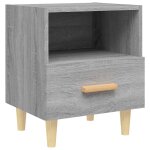 Vidaxl table de chevet sonoma gris 40x35x47 cm