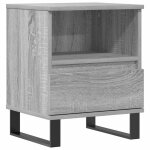 Vidaxl table de chevet sonoma gris 40x35x50 cm bois d?ing�nierie