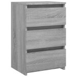 Vidaxl table de chevet sonoma gris 40x35x62, 5 cm bois d'ing�nierie