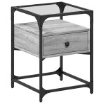 Vidaxl table de chevet sonoma gris 40x40x55 cm bois d?ing�nierie
