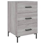 Vidaxl table de chevet sonoma gris 40x40x66 cm bois d'ing�nierie