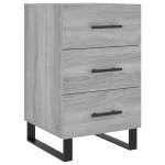 Vidaxl table de chevet sonoma gris 40x40x66 cm bois d'ing�nierie