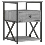 Vidaxl table de chevet sonoma gris 40x42x55 cm bois d'ingnierie