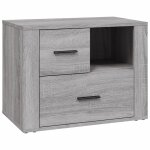 Vidaxl table de chevet sonoma gris 60x36x45 cm bois d'ingnierie