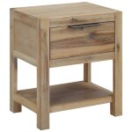 Vidaxl tables de chevet avec tiroirs 2 pcs 40x30x48 cm acacia solide