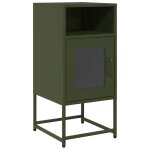Vidaxl table de chevet vert olive 36x39x78 cm acier lamin  froid