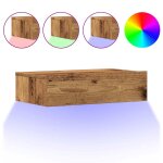 Vidaxl table de chevet vieux bois 60x35 cm bois d'ing�nierie