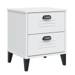 Vidaxl table de chevet viken blanc bois d'ingnierie
