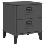 Vidaxl table de chevet viken gris anthracite bois d'ing�nierie