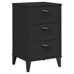 Vidaxl table de chevet viken noir bois d'ingnierie