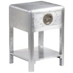 Vidaxl table de coin avec 1 tiroir vintage style d'aviation Vidaxl table de coin avec 1 tiroir vintage style d'aviation