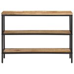 Vidaxl table console 100x35x70 cm bois de manguier massif brut