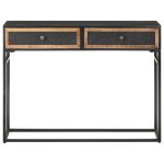 Vidaxl table console 100x35x75 cm bois de manguier massif