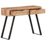 Vidaxl table console 100x35x76 cm bois d'acacia avec bord naturel Vidaxl table console 100x35x76 cm bois d'acacia avec bord naturel