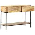 Vidaxl table console 100x35x76 cm bois de manguier massif
