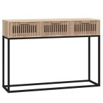Vidaxl table console 105x30x75 cm bois d'ingénierie et fer Vidaxl table console 105x30x75 cm bois d'ingénierie et fer