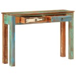 Vidaxl table console 110x30x75 cm bois massif de rcupration