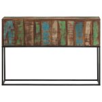 Vidaxl table console 110x30x75 cm bois massif de r�cup�ration et fer